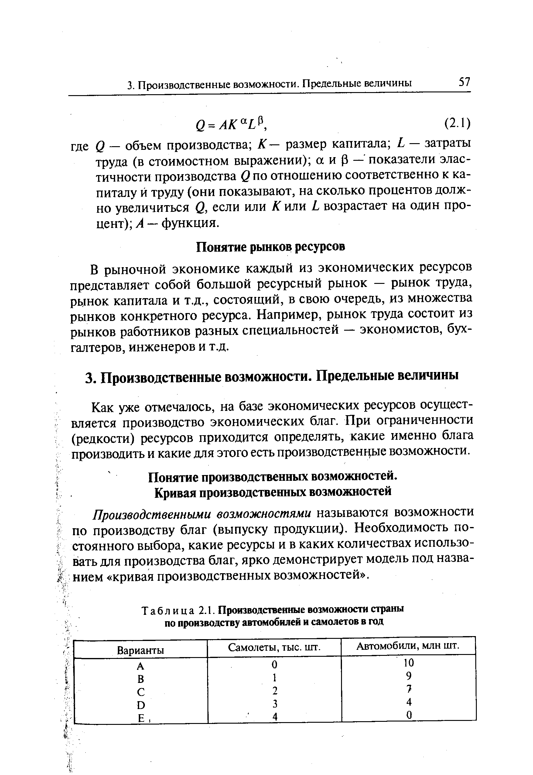 В рыночной экономике каждый из экономических ресурсов представляет собой большой ресурсный рынок — рынок труда, рынок капитала и т.д., состоящий, в свою очередь, из множества рынков конкретного ресурса. Например, рынок труда состоит из рынков работников разных специальностей — экономистов, бухгалтеров, инженеров и т.д.
