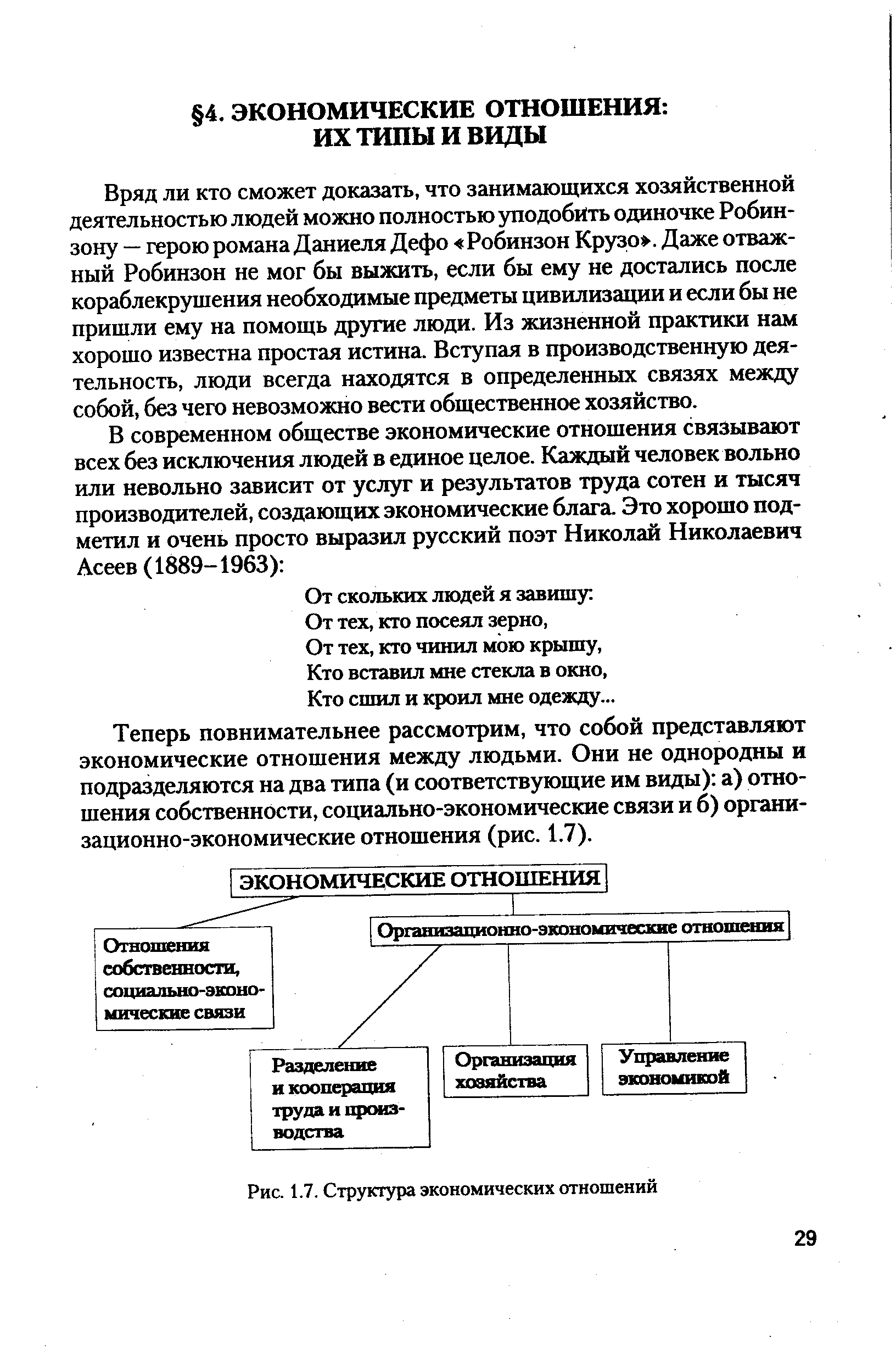 От скольких людей я завишу. От тех, кто посеял зерно, От тех, кто чинил мою крышу, Кто вставил мне стекла в окно, Кто сшил и кроил мне одежду...
