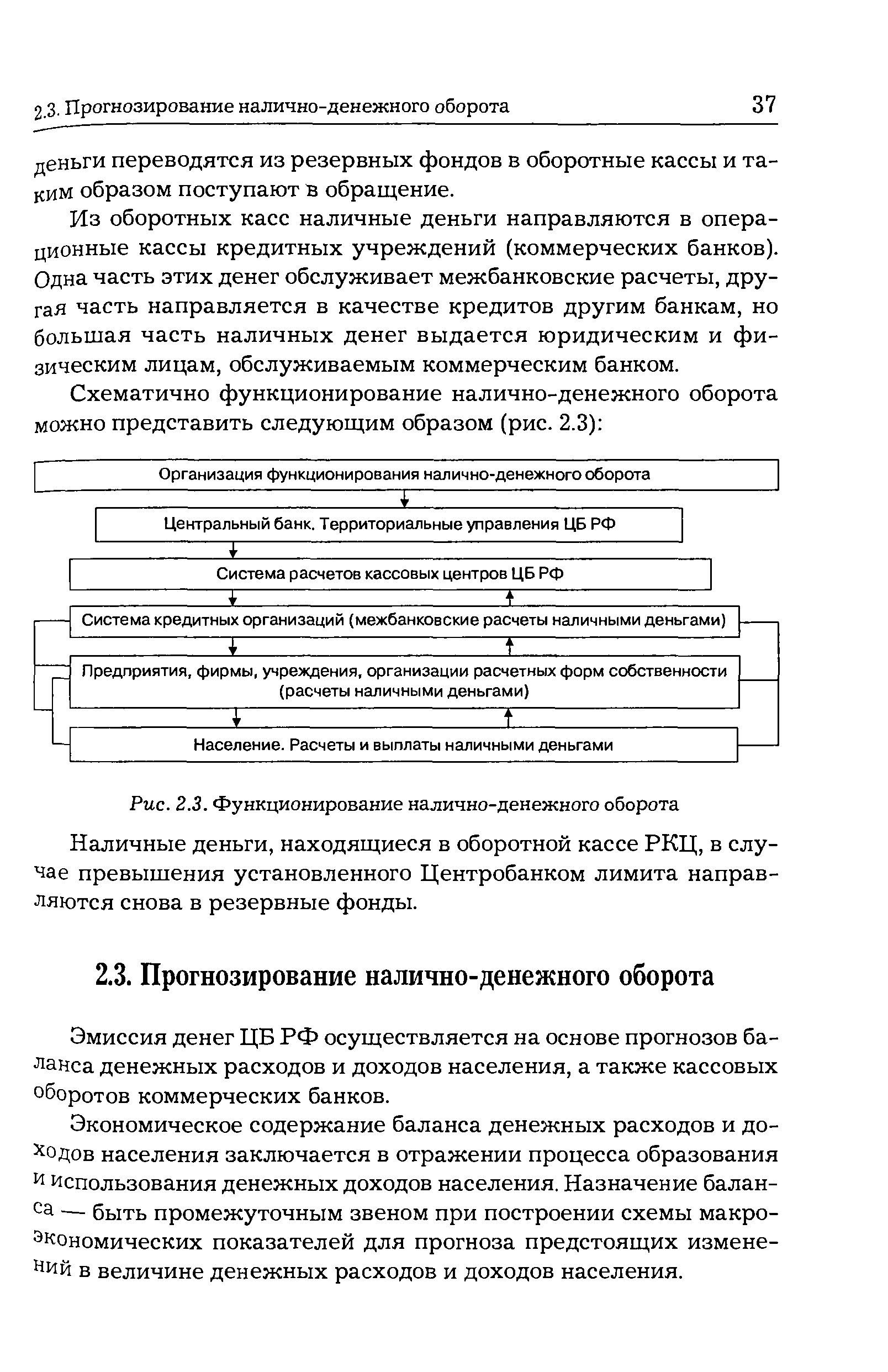 Из оборотных касс наличные деньги направляются в операционные кассы кредитных учреждений (коммерческих банков). Одна часть этих денег обслуживает межбанковские расчеты, другая часть направляется в качестве кредитов другим банкам, но большая часть наличных денег выдается юридическим и физическим лицам, обслуживаемым коммерческим банком.
