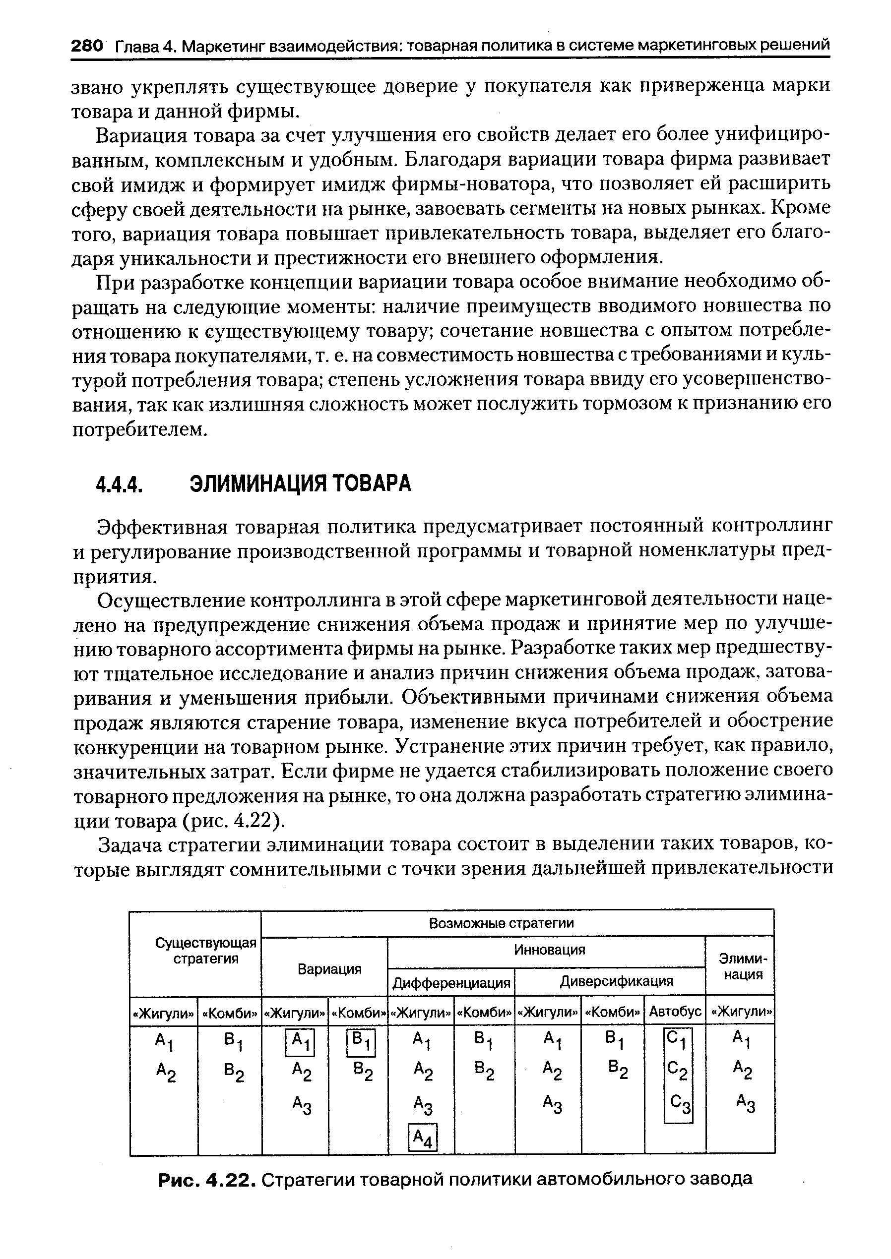 Эффективная товарная политика предусматривает постоянный контроллинг и регулирование производственной программы и товарной номенклатуры предприятия.
