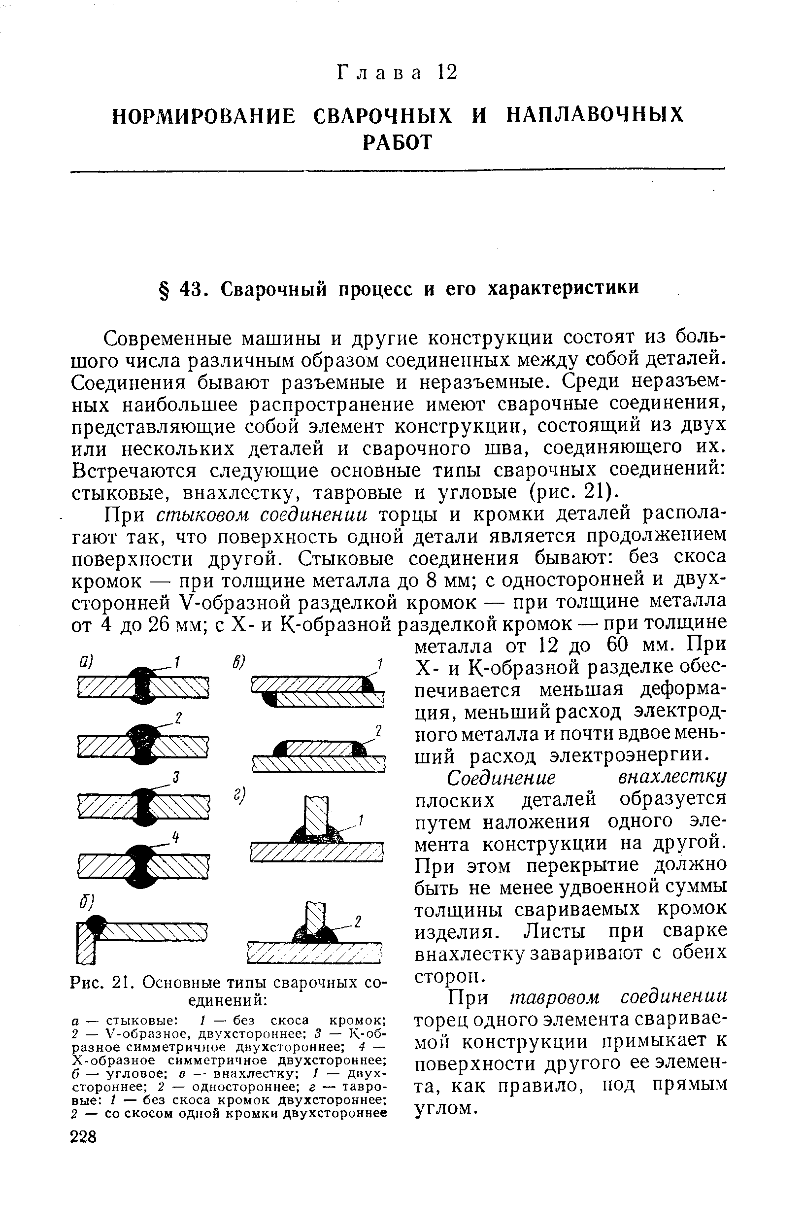 Рис. 21. Основные типы сварочных соединений 
