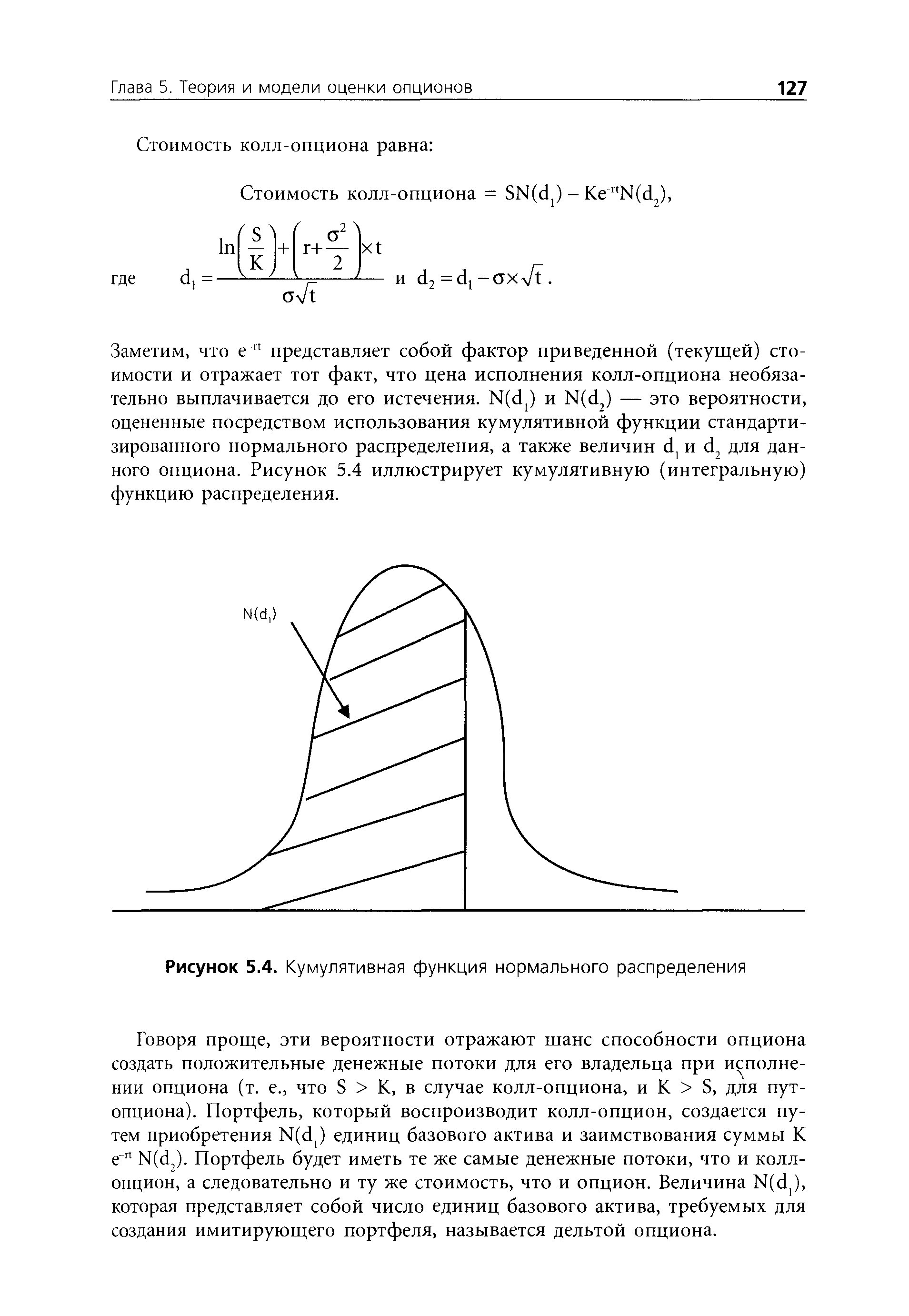 Рисунок 5.4. Кумулятивная функция нормального распределения
