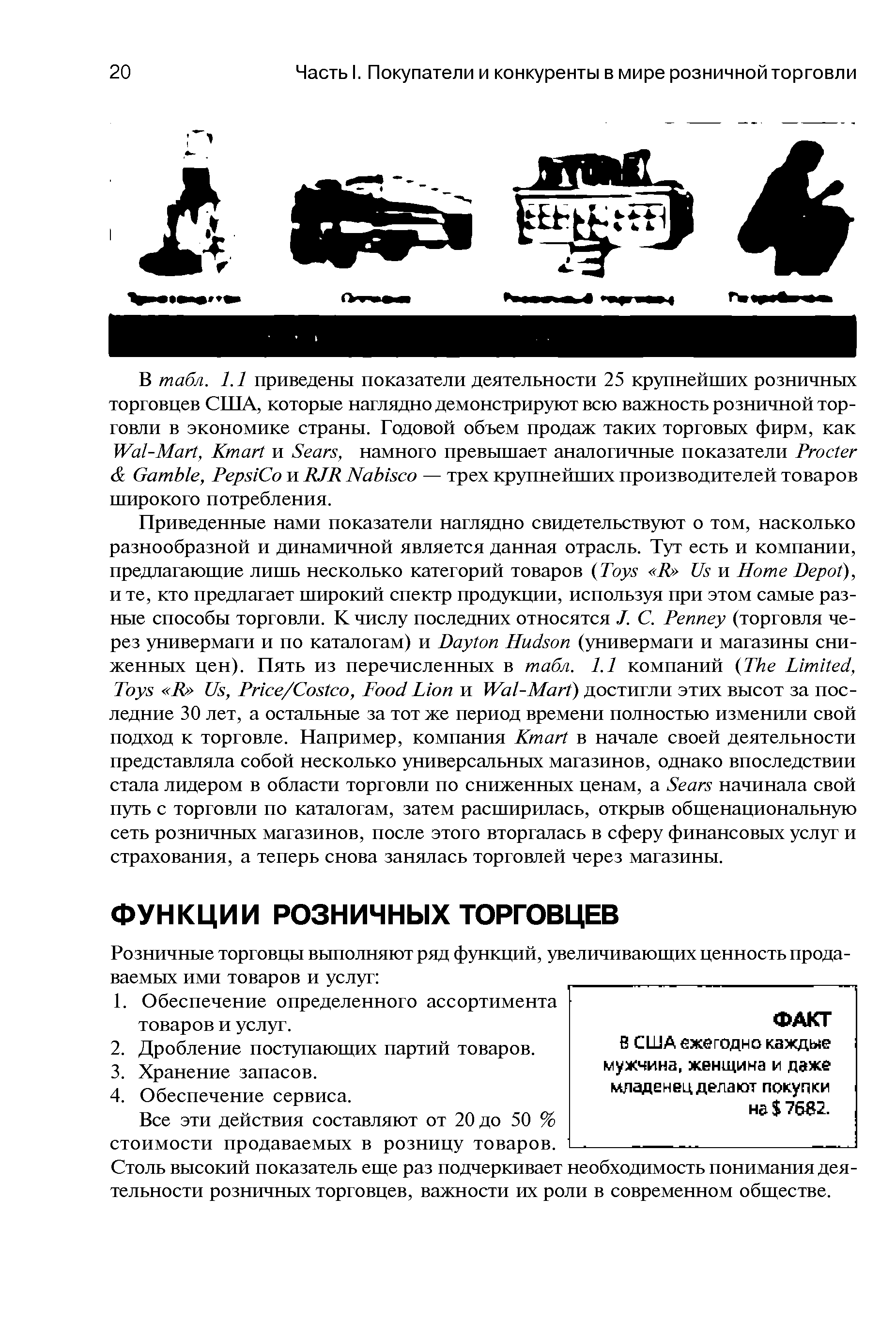 Все эти действия составляют от 20 до 50 % стоимости продаваемых в розницу товаров.
