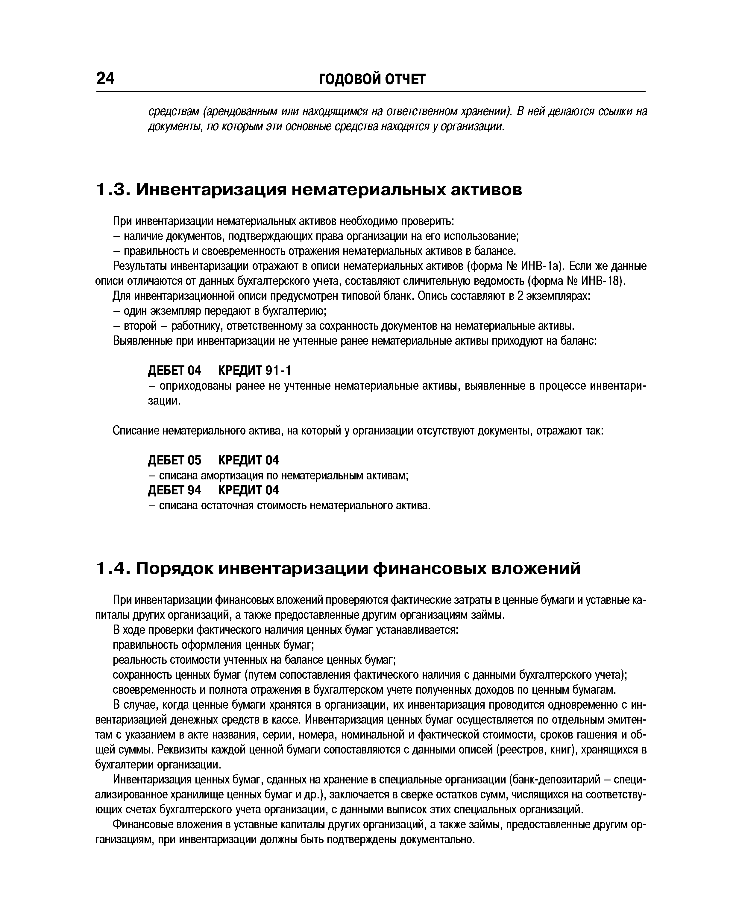 При инвентаризации финансовых вложений проверяются фактические затраты в ценные бумаги и уставные капиталы других организаций, а также предоставленные другим организациям займы.
