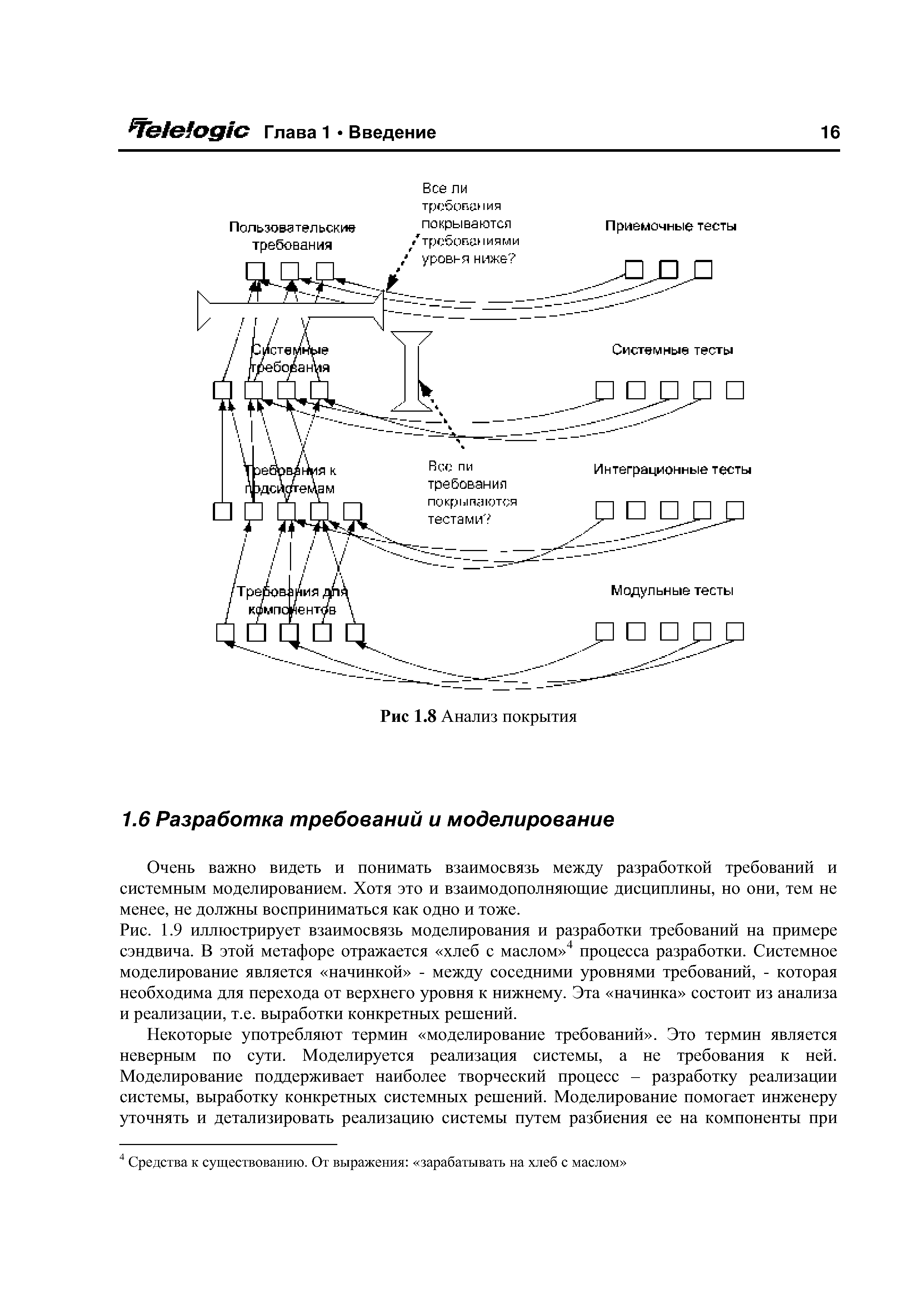 Очень важно видеть и понимать взаимосвязь между разработкой требований и системным моделированием. Хотя это и взаимодополняющие дисциплины, но они, тем не менее, не должны восприниматься как одно и тоже.
